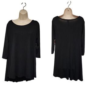 Mari Clare Scoop Neckline Tunic 3/4 SleevevBlouse Size Large